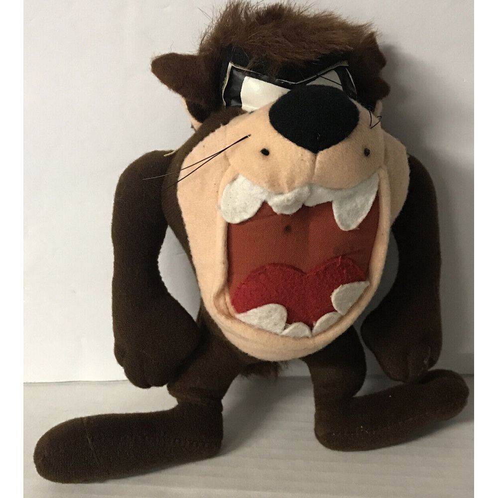 Looney Tunes Plush Taz Vintage 90s Soft Toy Tasmanian Devil‎
